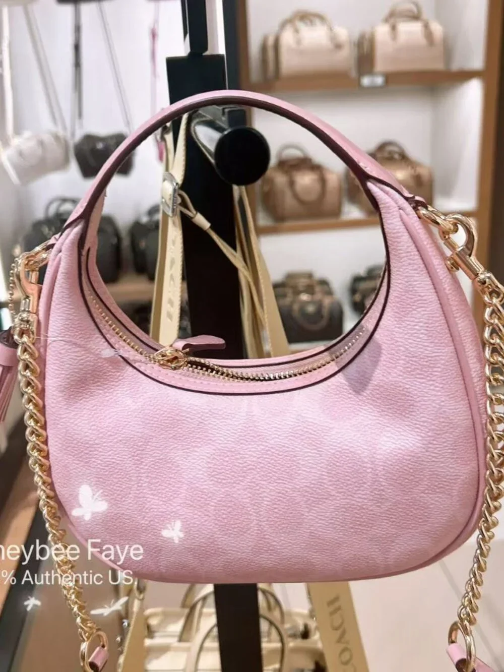 NWT Coach Carmen Mini Crossbody Bag CAM83 Powder Pink
